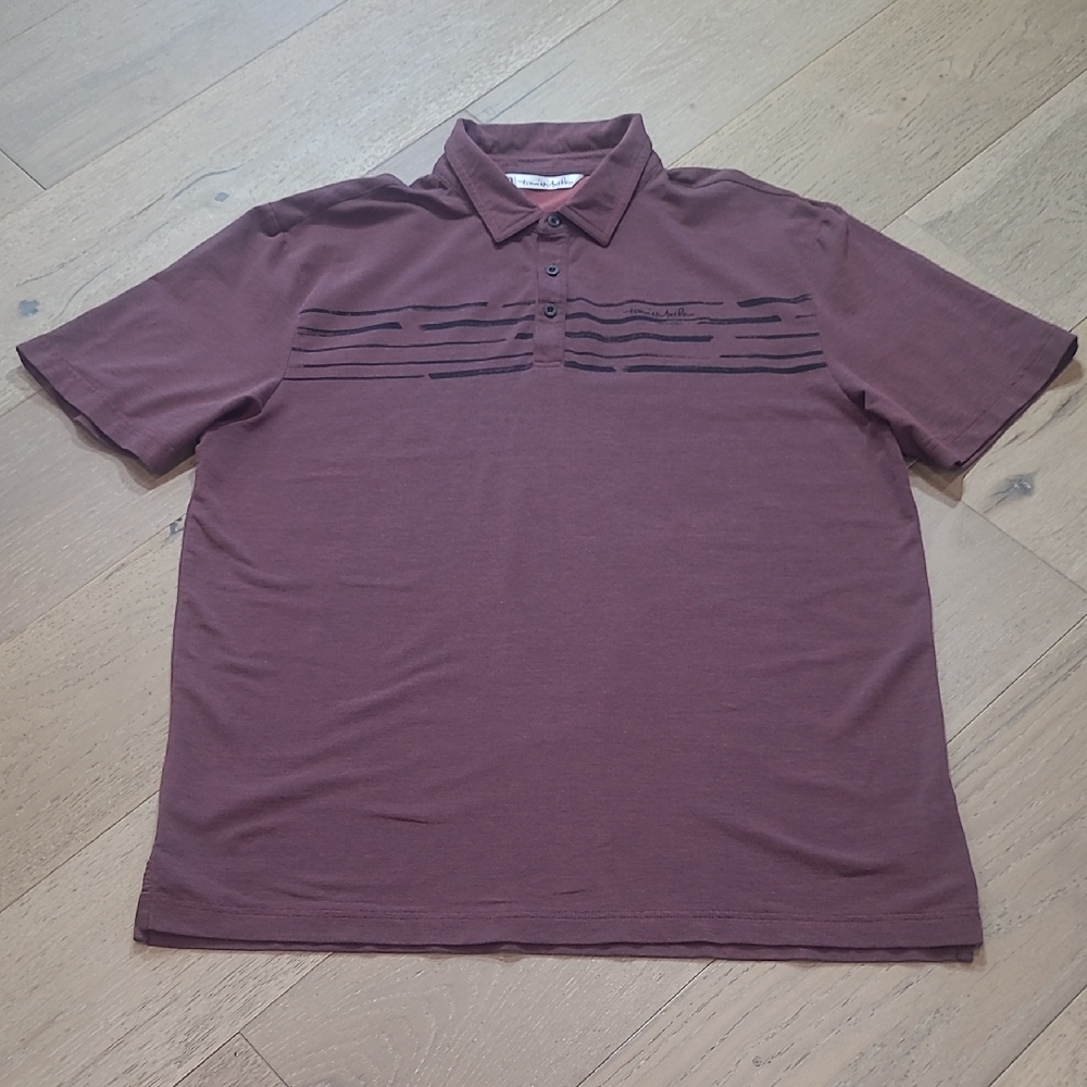 Travis Mathew Golf Polo Shirt Men's sz XL Deep Purple Short Sleeve Polo Shirt
